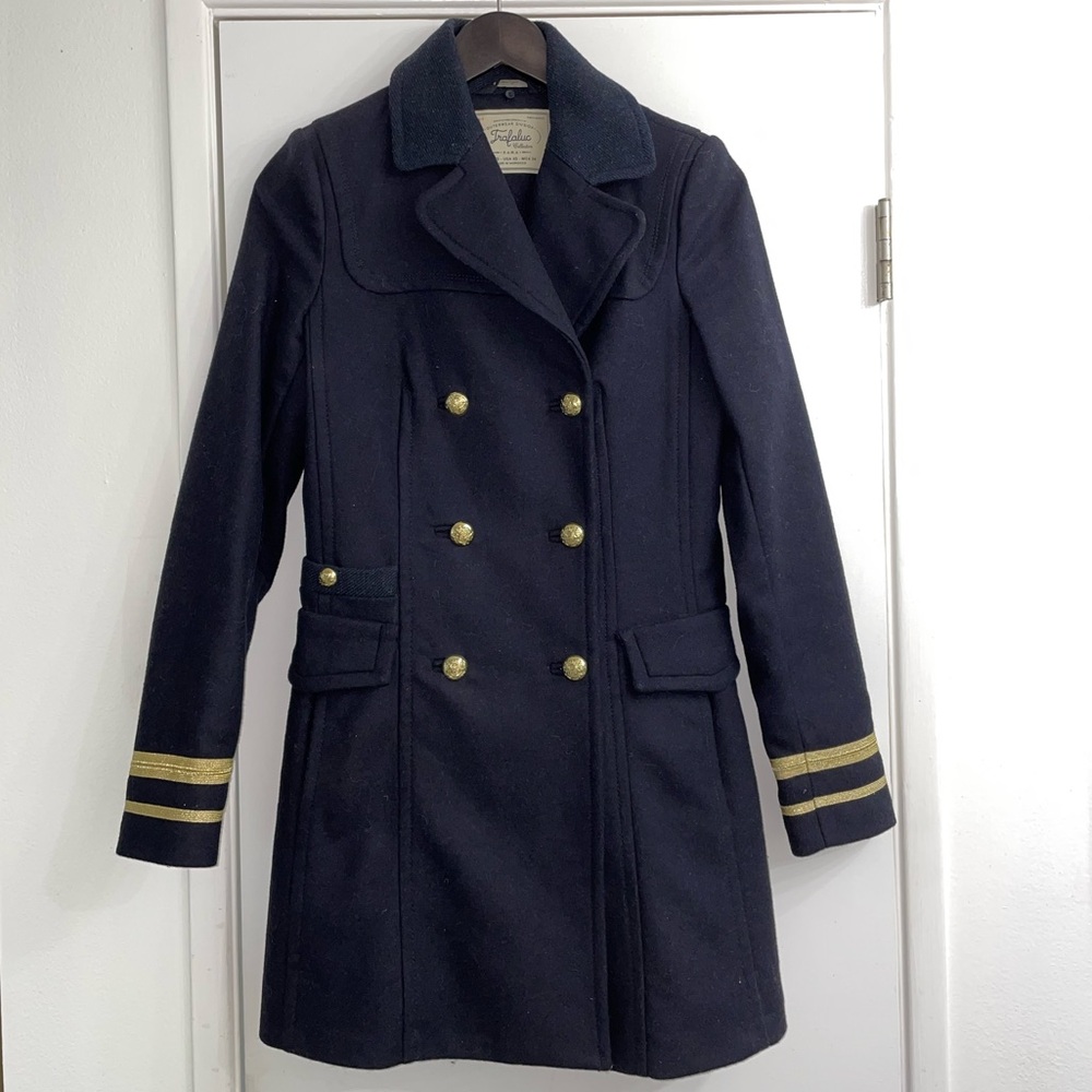 Zara Military Inspired Wool Peacoat